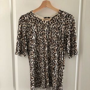 WHBM Trending Animal Print Sweater Top Sz M